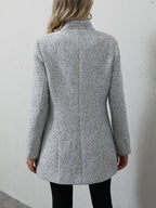 Casaco Lã Batida Feminino Forrado Sem Fecho