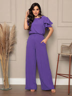 Conjunto Feminino Blusa e Calça Pantalona