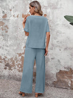 Conjunto Feminino Soltinho de Algodão Calça e Blusa