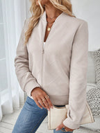 Jaqueta Bomber Feminina Texturizada