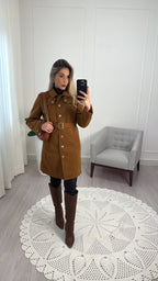 Casaco Trench Coat de Lã Batida Berlim – Elegância e Conforto