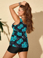 Tankini Feminino com Alças Largas e Shorts Confortáveis