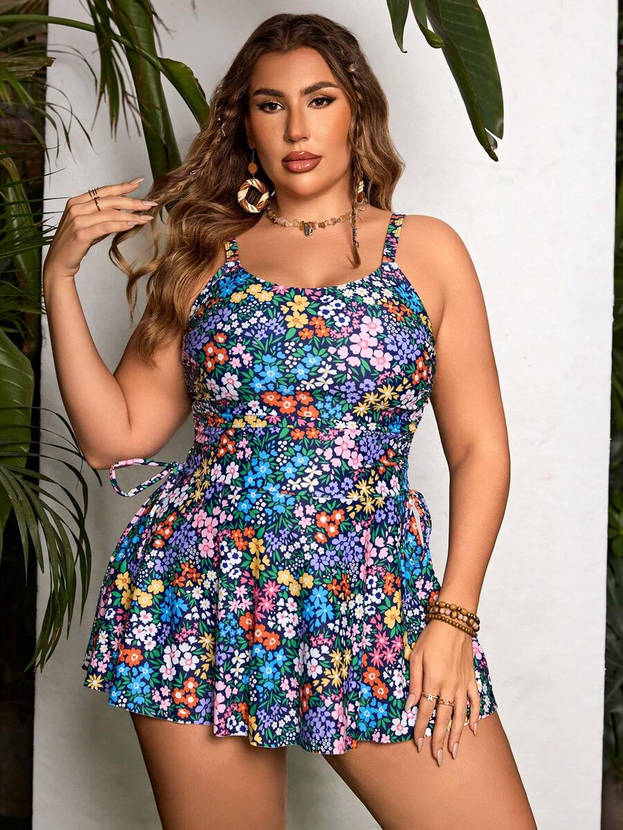 Tankini Feminino Decote em U, Laço