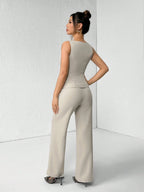 Conjunto Alfaiataria Feminino Colete e Calça Social