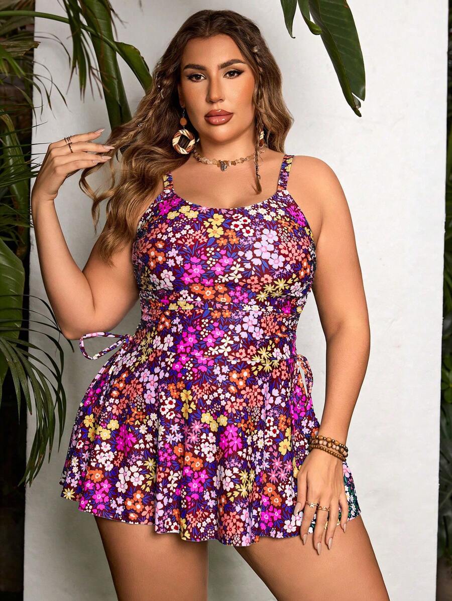 Tankini Feminino Decote em U, Laço