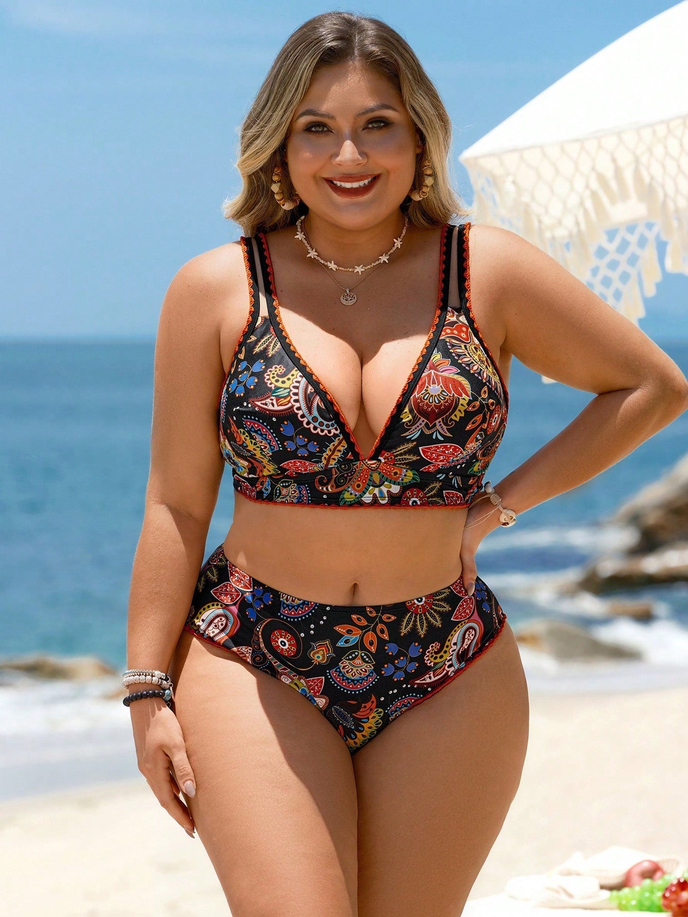 Biquini Feminino Estilo Floral