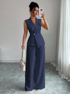 Conjunto Feminino de Alfaiataria Colete e Calça