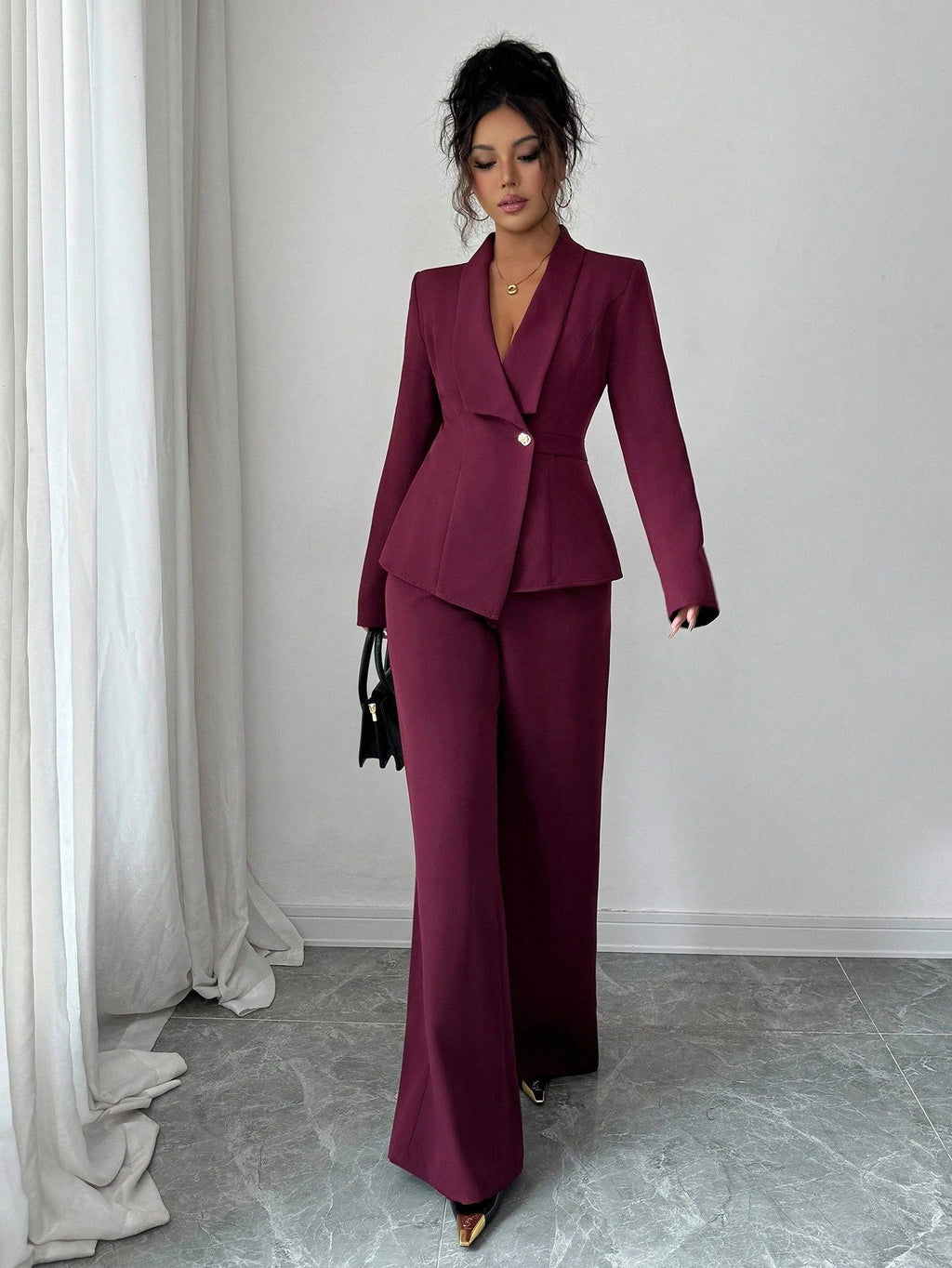 Conjunto Alfaiataria Feminino Social Blazer e Calça