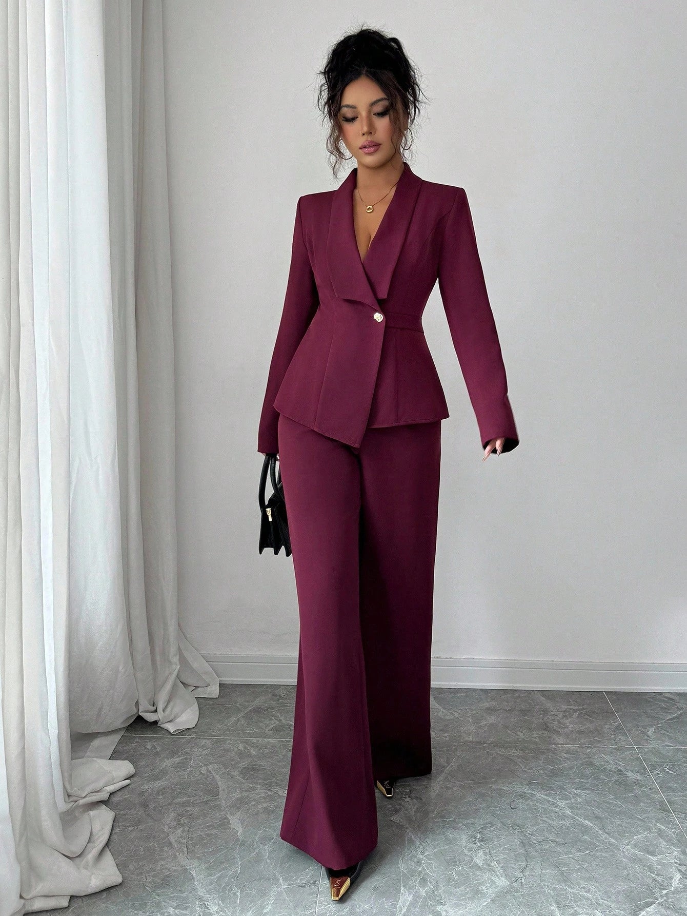 Conjunto Alfaiataria Feminino Social Blazer e Calça