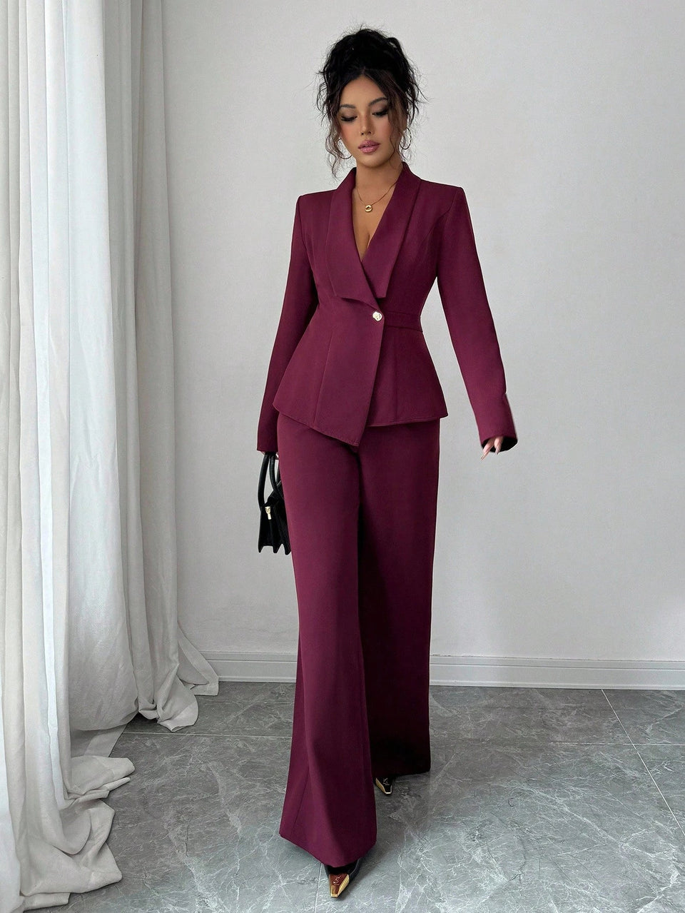 Conjunto Alfaiataria Feminino Social Blazer e Calça