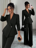Conjunto Alfaiataria Feminino Social Blazer e Calça