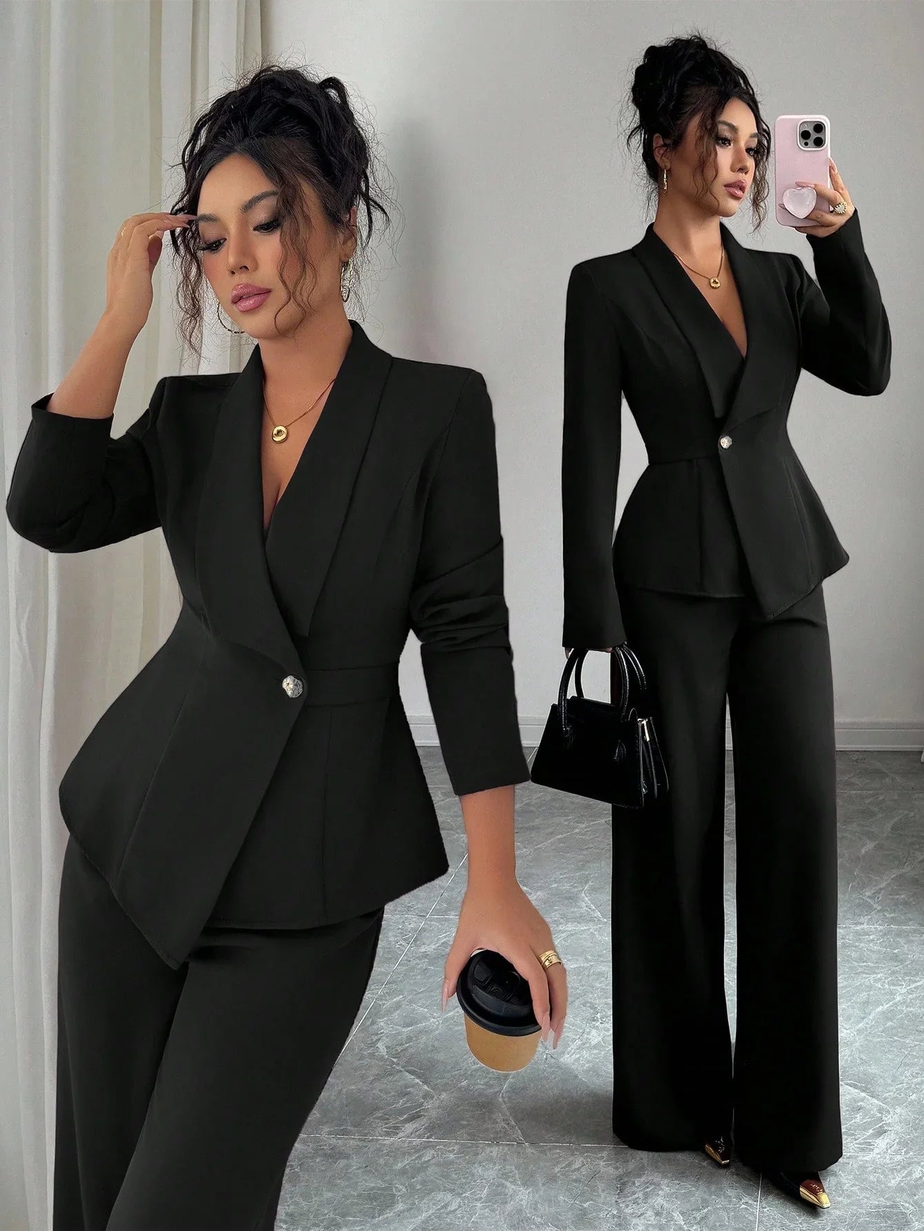 Conjunto Alfaiataria Feminino Social Blazer e Calça