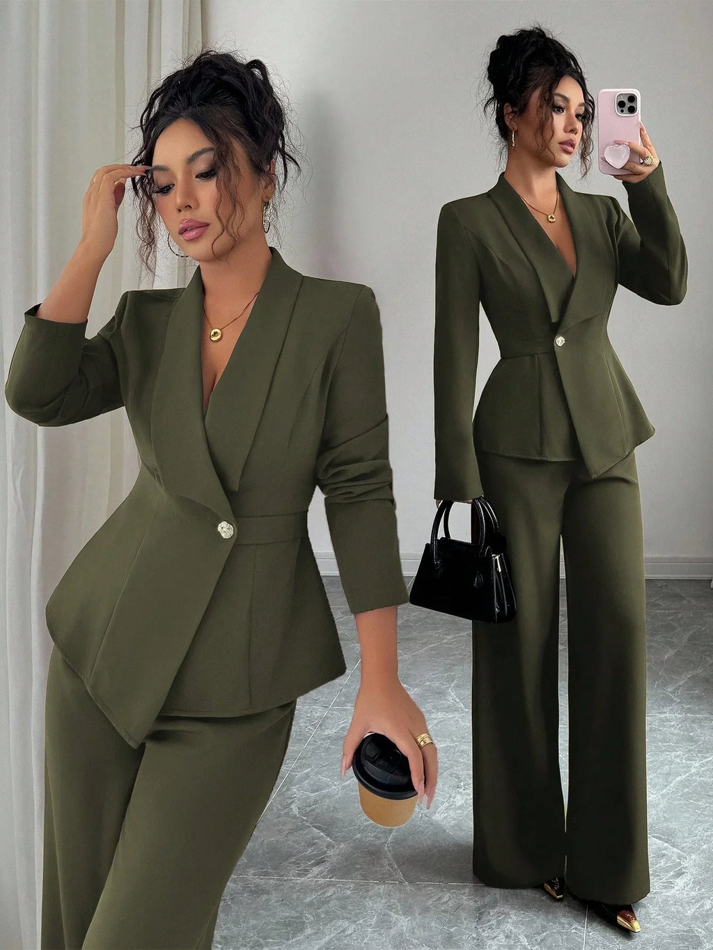 Conjunto Alfaiataria Feminino Social Blazer e Calça