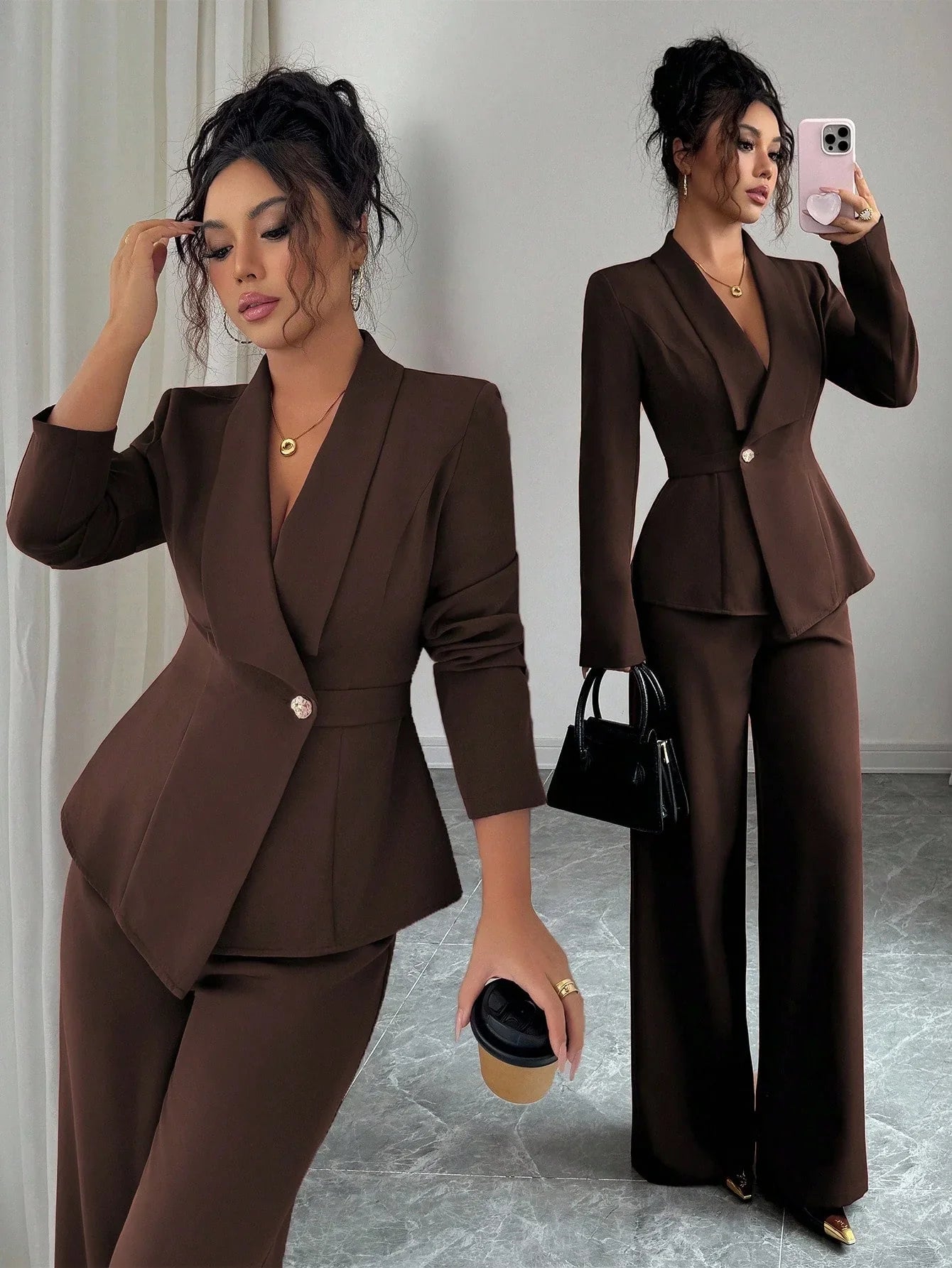 Conjunto Alfaiataria Feminino Social Blazer e Calça