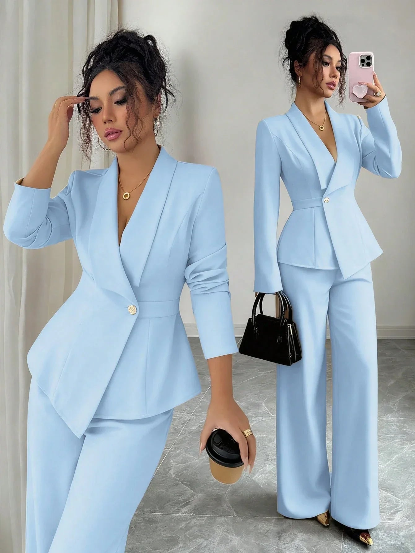 Conjunto Alfaiataria Feminino Social Blazer e Calça