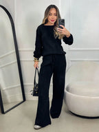 Conjunto de Tricô Mousse Feminino Inverno