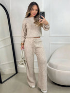 Conjunto de Tricô Mousse Feminino Inverno