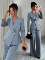 Conjunto Alfaiataria Feminino Social Blazer e Calça