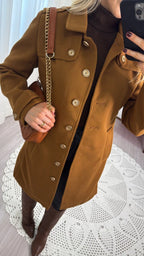 Casaco Trench Coat de Lã Batida Berlim – Elegância e Conforto