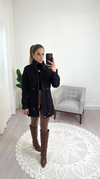 Parka de Lã Batida Suíça – Elegância e Conforto
