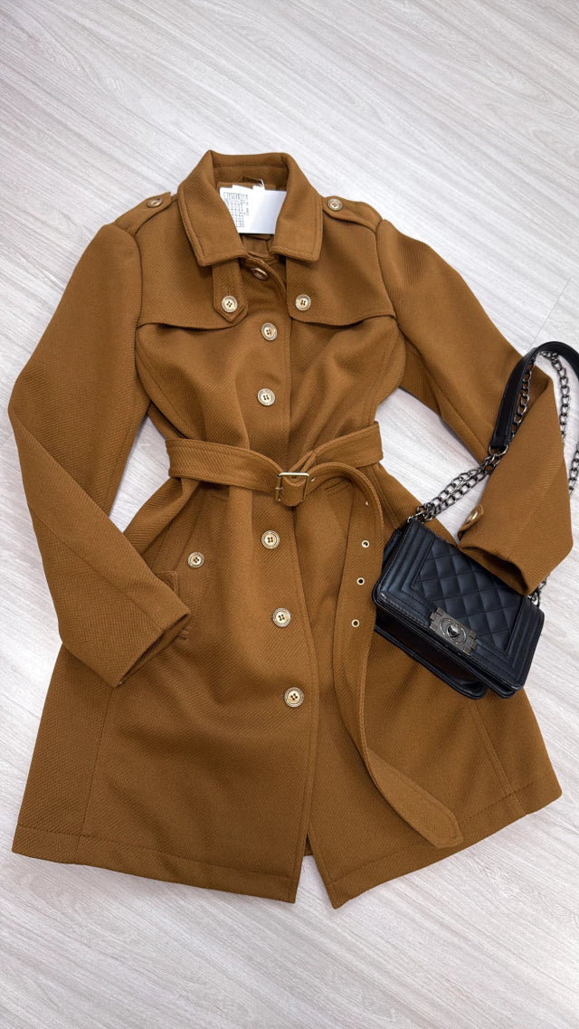 Casaco Trench Coat de Lã Batida Berlim – Elegância e Conforto