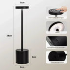 Luminária de Mesa LED Touch Recarregável USB com 3 Tons de Luz