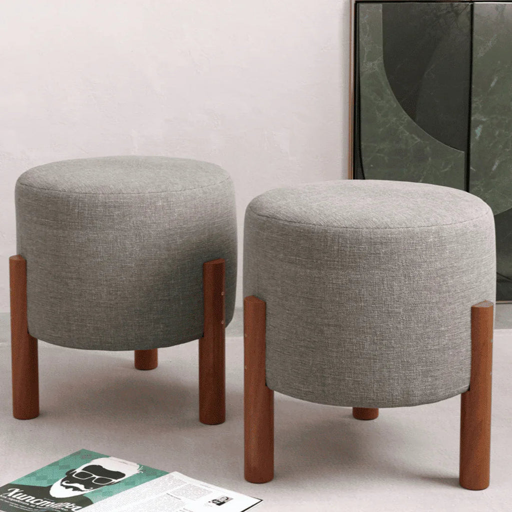 Puff Banqueta Linho Premium Elegante e Conforto