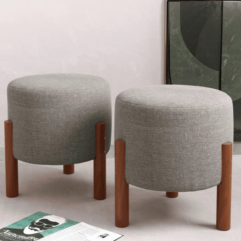 Puff Banqueta Linho Premium Elegante e Conforto