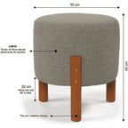 Puff Banqueta Linho Premium Elegante e Conforto