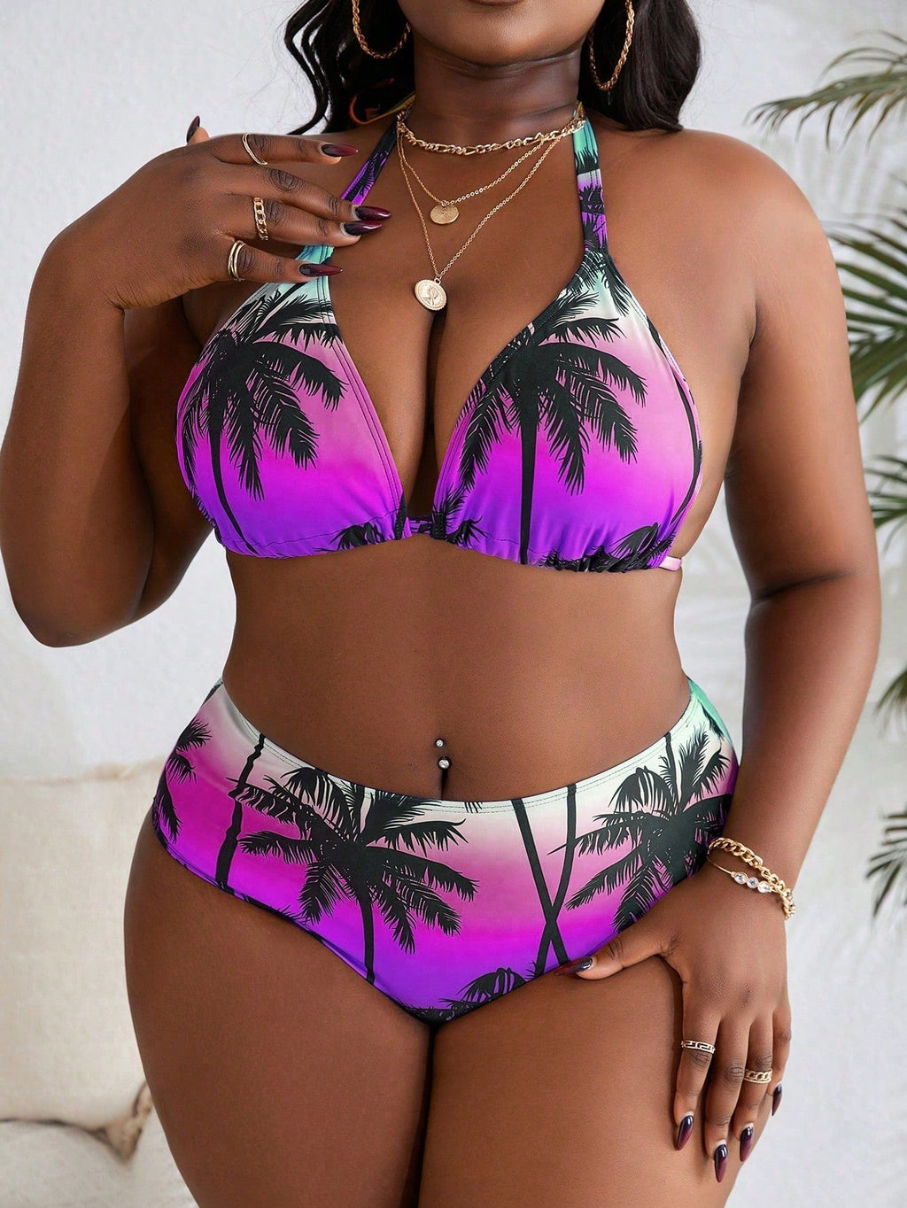 Biquini Feminino (4peças) com Saída e Bandana