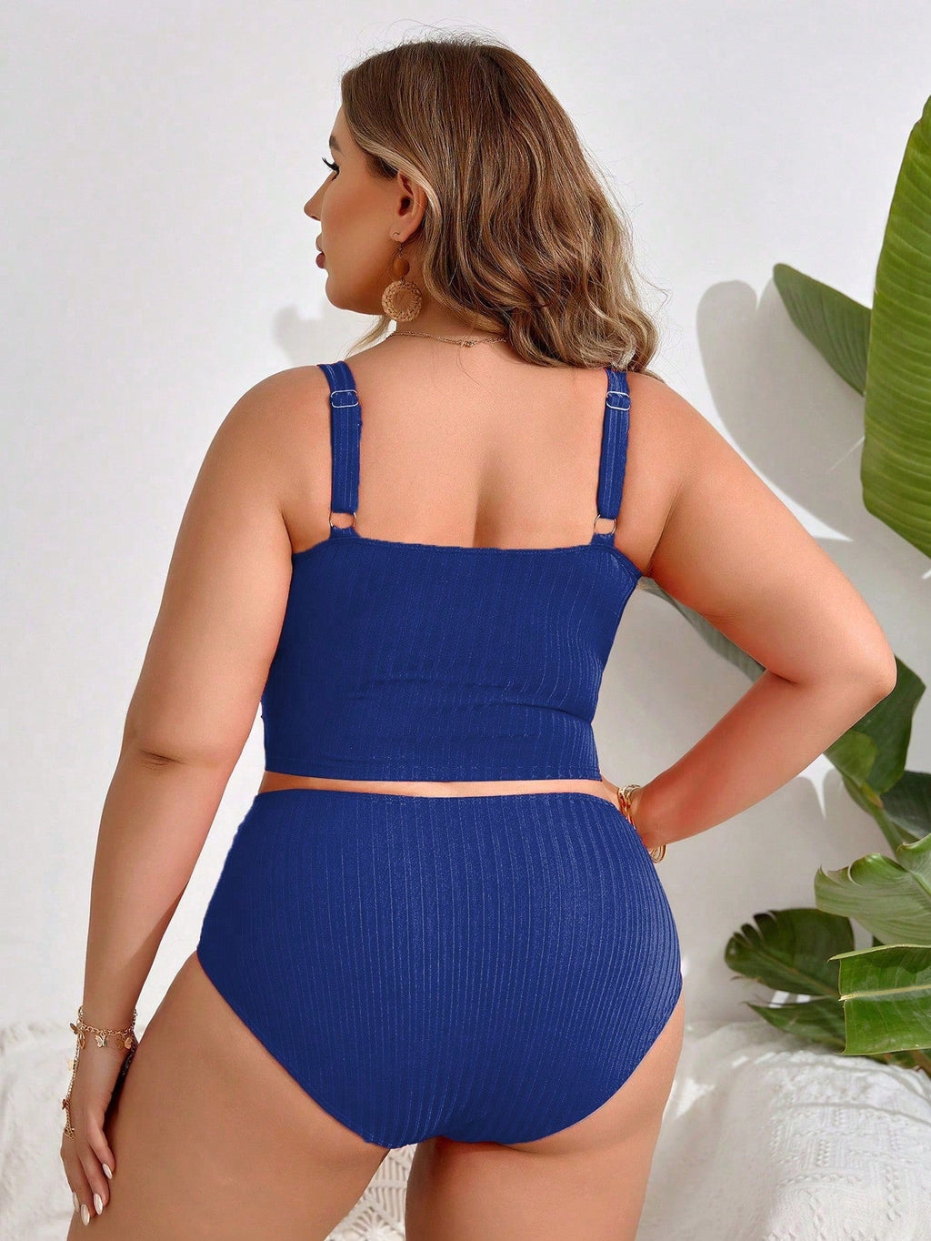 Tankini Feminino Plissado