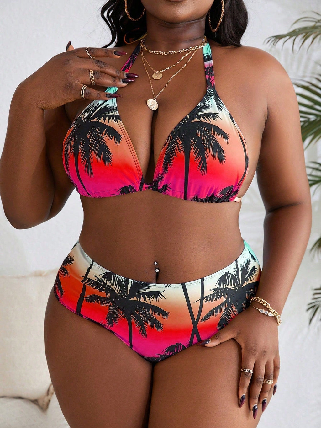 Biquini Feminino (4peças) com Saída e Bandana
