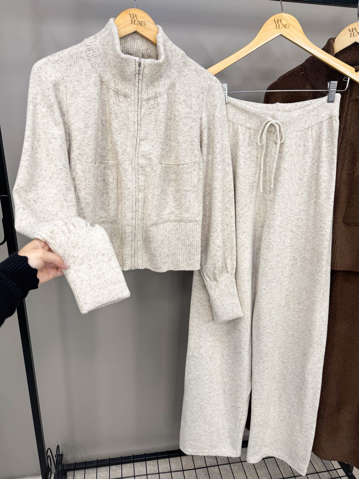 Conjunto Tais® em Tricô Mousse – Elegância e Conforto