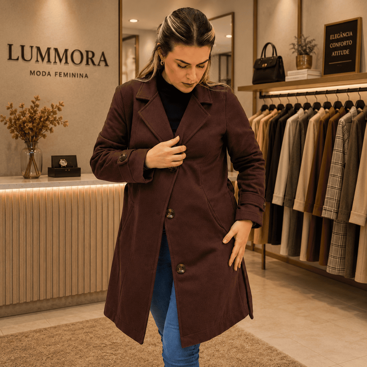 Casaco Feminino Verona® – Elegância e Conforto para os Dias Frios